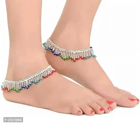 Shimmering  Brass  Anklet For Women-thumb0