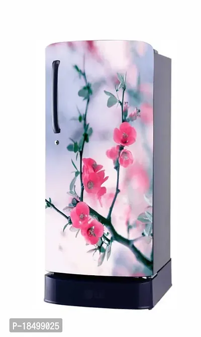 Advait Designs Beautifull Decorative Colourful Flower Fridge Sticker (Multicolor PVC Vinyl 120x60)-AEFS84