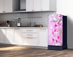 ADVAIT Design Vinyl Beautiful Pink Flower Adhesive Vinyl Sticker Fridge wrap Decorative Sticker (120 CmX60Cm )-thumb3