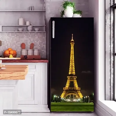 ADVAIT Design Decorative Eiffel Tower Vinyl Fridge Cover Decorative Sticker (120 CmX60Cm )