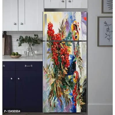 Advait Designs Abstract colourfull Painting Fridge Sticker Fridge wrap Decorative Sticker (PVC Vinyl 60cm X 160cm )-AD_PCFS309-thumb3