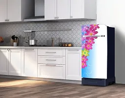 Advait Designs Beautifull Decorative Colourful Flower Fridge Sticker (Multicolor PVC Vinyl 120x60)-AEFS100-thumb2