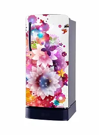 ADVAIT Design Abstract Design Colourfull Flower Fridge Wrap Decorative Sticker (120 CmX60Cm )-thumb4