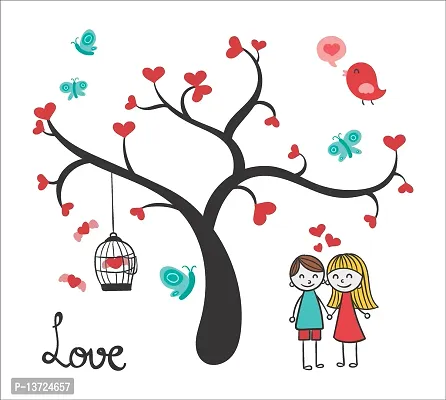 Loving Couple Under A Tree 106.7X94.5 Cm