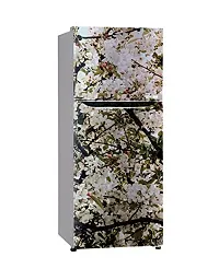 Advait Designs - White Flower Leaves Decorative Wallpaper Poster Adhesive Vinyl Fridge wrap Decorative Sticker (PVC Vinyl Covering Area 60cm X 160cm ) FD157-thumb3