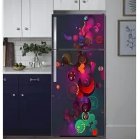 Advait Designs Abstract Design Colourfull Design Fridge Sticker Fridge Wrap Decorative Sticker (PVC Vinyl 160x60)-AD_PCFS350-thumb2