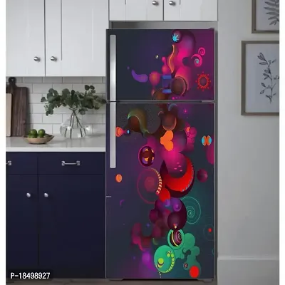 Advait Designs Abstract Design Colourfull Design Fridge Sticker Fridge Wrap Decorative Sticker (PVC Vinyl 160x60)-AD_PCFS350-thumb3