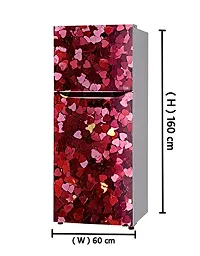 Advait Designs - red loveing Hearts colourfull Hearts Wallpaper Poster Adhesive Vinyl Sticker Fridge wrap Sticker (PVC Vinyl Covering Area 60cm X 160cm ) FD150-thumb2