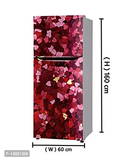 Advait Designs - red loveing Hearts colourfull Hearts Wallpaper Poster Adhesive Vinyl Sticker Fridge wrap Sticker (PVC Vinyl Covering Area 60cm X 160cm ) FD150-thumb3