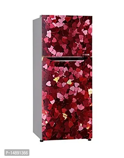 Advait Designs - red loveing Hearts colourfull Hearts Wallpaper Poster Adhesive Vinyl Sticker Fridge wrap Sticker (PVC Vinyl Covering Area 60cm X 160cm ) FD150-thumb2