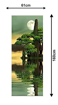 Advait Designs - Decorative Water Tree  Moon Wallpaper Poster Abstract Beautiful Nature Extra Large 3D Fridge Sticker (PVC Vinyl Covering Area 61cm X 160cm ) FD44-thumb2