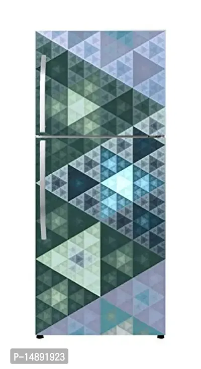 Advait Designs Decorative Multicolour Triangle Shape Design Full Fridge Cover Wallpaper Sticker 61cm X 160cm