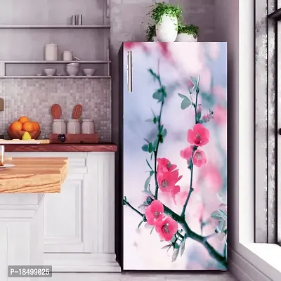 Advait Designs Beautifull Decorative Colourful Flower Fridge Sticker (Multicolor PVC Vinyl 120x60)-AEFS84-thumb2