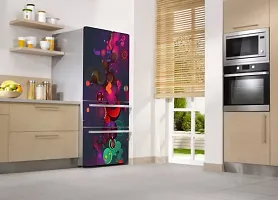 Advait Designs Abstract Design Colourfull Design Fridge Sticker Fridge Wrap Decorative Sticker (PVC Vinyl 160x60)-AD_PCFS350-thumb1