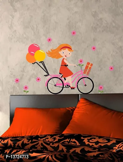 Beautiful Cute Girl On Bicycle 91X60 Cm-thumb4