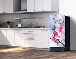 Advait Designs Beautifull Decorative Colourful Flower Fridge Sticker (Multicolor PVC Vinyl 120x60)-AEFS84-thumb2