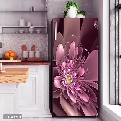 ADVAIT Design Abstract Design Colourfull Flower Fridge Wrap Decorative Sticker (120 CmX60Cm )