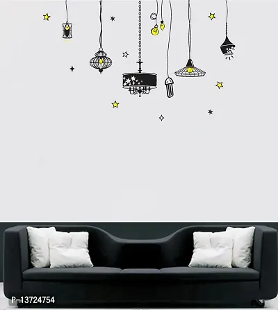 Abstract Hanging Lamps Lights Wall Sticker  116X73 Cm-thumb4