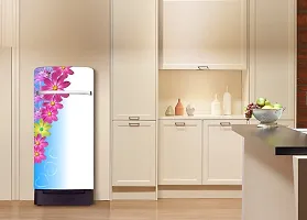 Advait Designs Beautifull Decorative Colourful Flower Fridge Sticker (Multicolor PVC Vinyl 120x60)-AEFS100-thumb3