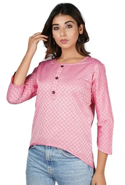Cotton Tops/Tunics (Crop Top - Striped Pattern - Sleeveless Design)