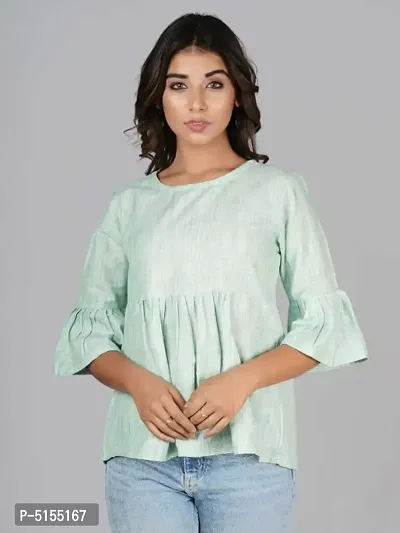 Stylish Cotton Bell Sleeves Tops & Tunics-thumb0