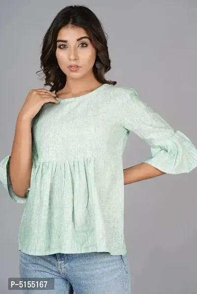 Stylish Cotton Bell Sleeves Tops & Tunics-thumb2