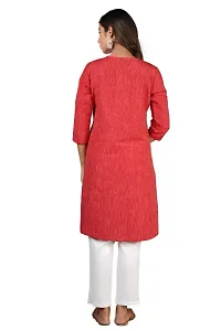 Traditional Elegant Cotton Center Button Kurtis-thumb2