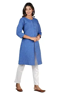 Traditional Elegant Cotton Center Button Kurtis-thumb1