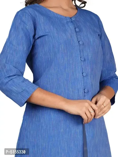 Traditional Elegant Cotton Center Button Kurtis-thumb4