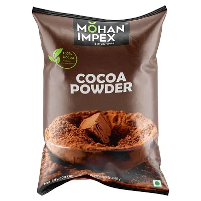 Mohan Impex Cocoa Powder 500gm [HoReCa Pack]
