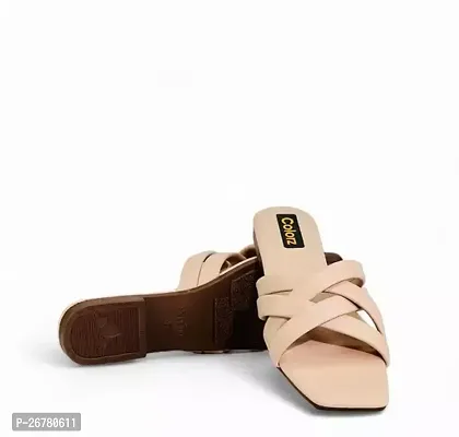 Comfortable Synthetic Self Design Sandals For Women And Girls-thumb0