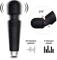 Rechargeable Body Massager for Women and Men / Handheld Waterproof Vibrate Wand Massage Machine with 20 Vibration Modes - 8 Speeds-thumb4