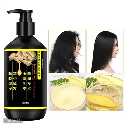 Black Ginger Hair Dye Instant Hair Growth Shampoo / Black Ginger Anti-Dandruff Shampoo For Healthy Scalp  Hair / Daily Use Shampoo / Damage Repairs / Scalp Nourishing Black Ginger Shampoo for Hair Gr