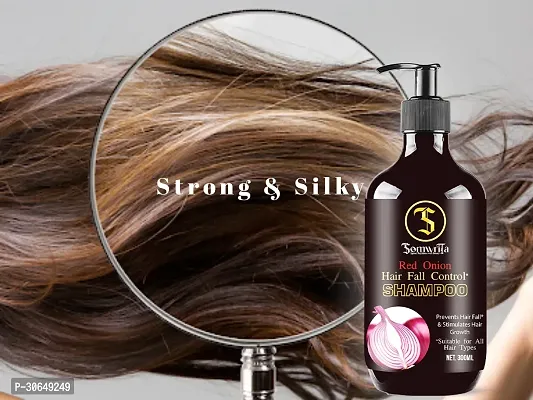 SOMWRITA Red Onion Black Seed Oil Strong, Smooth and Silky, Anti Dandruff Shampoo (300ml) pack of 1-thumb0