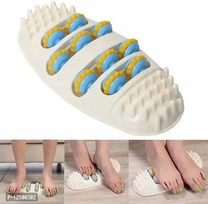 MD'S Home Manual Foot Roller Massager Body Stress Buster  Acupressure Point Device Relaxation Health Care Product for Foot massage and Pain Relief Legs Massager Feet Massager Roller, White-thumb2