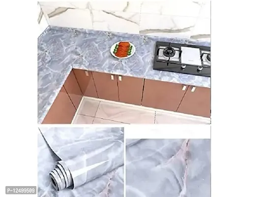 MD'S Home Self Adhesive Marble Wallpaper for Kitchen Counter Top Marble Contact Paper Peel and Stick, Anti Mould and Water Proof Wall Sticker Waterproof Furniture Table Sticker for Cabinet Desktop (60 x 200 CM)-thumb3