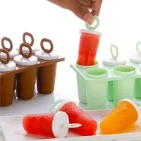 MD'S Home 8 PCS Plastic Reusable Ice Candy Maker Popsicle Molds Ice Candy Maker Kids Ice Cream Candy Mould Tray Kulfi Maker Popsicle Mould for Freezer Candy Maker Tray (8 PCS Candy Mold)-thumb2