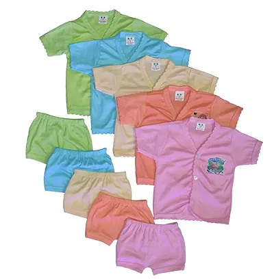 NEWOOZE Baby silk Top and Bottom Sets - Pack of 5