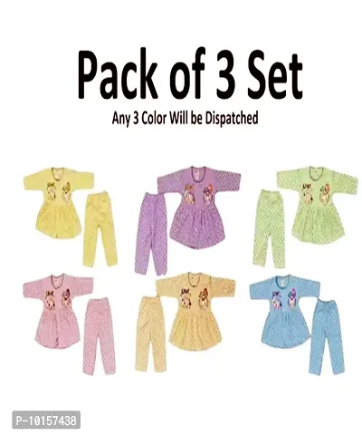 Baby Girls Full Sleeve Frock with payjama combo Pack of 3