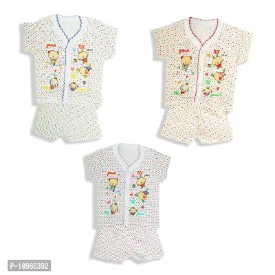 New Born Baby Boy  Girls Stylish Trendy Top/TShirt and Shorts Dress set with fr(Multicolor,Multidesign)-thumb0