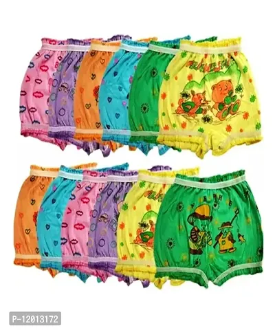 Kids/Baby Girls/Boys Cotton Panty/Panties Multicolored Blommers Children Assorted Coloured Frozen Printed Hipster Regular fit 12 pcs