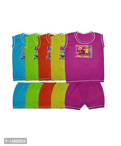 Baby Boy's and Girl's Cut Sleeve T-Shirt and Short Combo 100% Cotton Clothing Set of 05