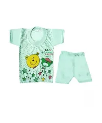 Unisex Clothing Set for Baby Boy and Baby Girl 100% Cotton Tshirt and Shorts Set | Pack of 12 (6 Tshirt + 6 Shorts), Multi Colored, Size from 0 Months Up to 12 Months) pack of 06-thumb1