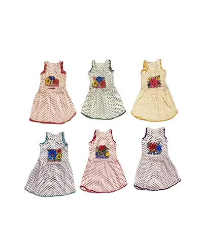 Baby Girl Frock Dress for New Born Baby Girl(Pack of 6) Size 0 Months Up to 12 Months PCS