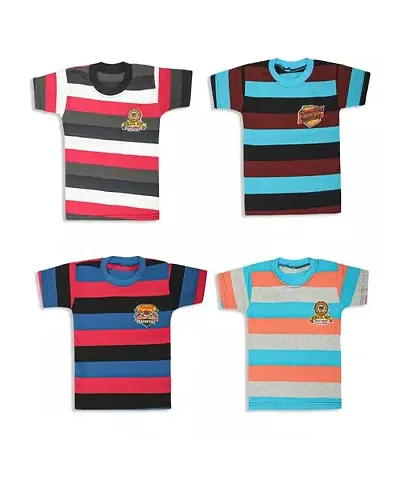 Boy's Roundneck Casual Half Sleeve Tshirt Combo 1-6 Years Boy's_Pack of 04