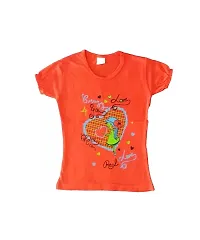 Girl's Regular Fit Round Neck Puff Sleeve T-Shirt pack of 05-thumb2