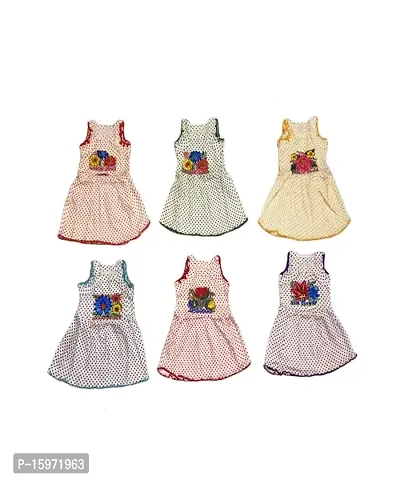 Baby 100% Cotton Frock for Baby Girl/Summer Clothes/Dress for Baby Girl/New Born/infent wear/for Baby Girls Pack of 6 Piece