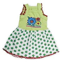 CLOTHINGS Baby Girls Cotton Frock  Sleeveless Knee Length Frocks for Newborn Girls Midi Dress Pack of 6-thumb1