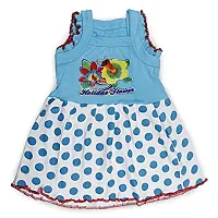 CLOTHINGS Baby Girls Cotton Frock  Sleeveless Knee Length Frocks for Newborn Girls Midi Dress Pack of 6-thumb3