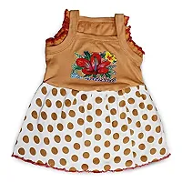 CLOTHINGS Baby Girls Cotton Frock  Sleeveless Knee Length Frocks for Newborn Girls Midi Dress Pack of 6-thumb2